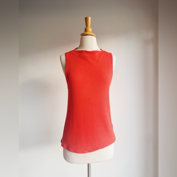 NWT J. CREW Women's Red Ribbed Bateau Tank Size XXL - Picture 1 of 4